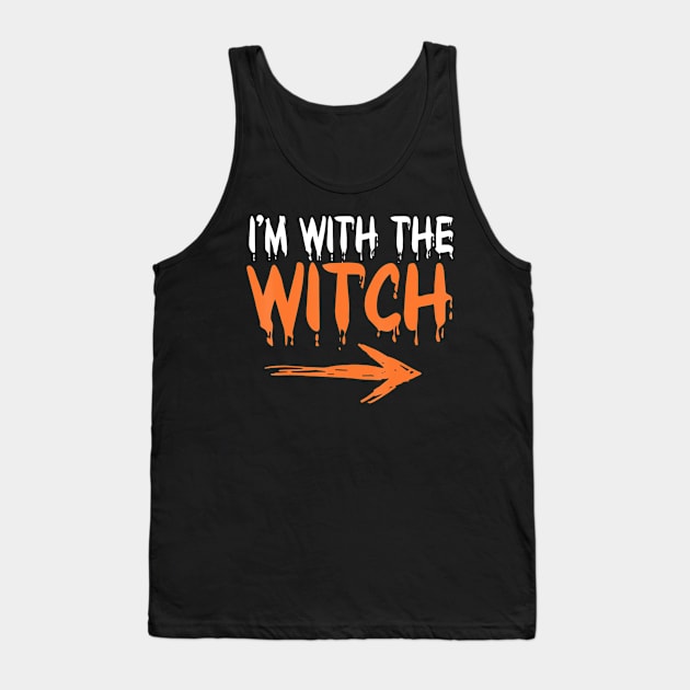 Im With He Witch Funny Halloween Matching Couple Him Men Tank Top by crowominousnigerian 